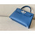 Hermes Kelly Mini Alligator Graphite (88) Gold Hardware Dark Blue