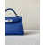 Hermes Kelly Mini Alligator Graphite (88) Gold Hardware Dark Blue