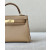 Hermes Kelly Mini Alligator Vert Emeraude (6Q) Gold Hardware Dark Beige