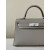 Hermes Kelly Mini Alligator Rose Sheherazade (J5) Palladium Hardware Grey
