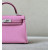 Hermes Kelly Mini Epsom Chai (0M) Palladium Hardware Pink