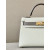 Hermes Kelly Mini Epsom Rose Jeipur (T5) Palladium Hardware White