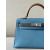 Hermes Kelly Mini Epsom Rouge de Coeur (S3) Palladium Hardware Blue
