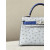 Hermes Jypsiere Mini Evercolor Gold(37) Gold Hardware Gris Perle and Blue Electrique