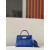 Hermes Kelly Mini Epsom Vert Amande (63) Palladium Hardware Dark Blue