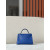 Hermes Kelly Mini Epsom Vert Amande (63) Palladium Hardware Dark Blue