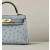 Hermes Kelly Mini HSS Epsom Gold(37), Nior(89) And Blue Saphir(73) Palladium Hardware Grey