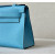 Hermes Kelly 25 Ostrich Etoupe(18) Gold Hardware Blue