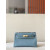 Hermes Kelly Pochette Epsom Rose Confetti (1Q) Palladium Hardware Blue