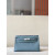 Hermes Kelly Pochette Swift Jaune Poussin (1Z) Gold Hardware Blue