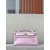 Hermes Kelly Pochette Alligator Gris Tourterelle (81) Palladium Hardware Light Pink