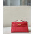 Hermes Kelly Pochette Ostrich Vert Vertigo (U4) Gold Hardware Red