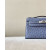 Hermes Kelly Pochette Epsom Gold (37) Palladium Hardware Blue