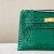 Hermes Kelly Pochette HSS Swift Beton(8L) And Rose Lipstick(U5)Gold Hardware Green