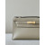Hermes Kelly Pochette Ostrich Braise (95) Palladium Hardware Dark Beige