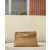 Hermes Kelly Pochette Swift New Bleu Jean (D2) Palladium Hardware Brown