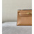 Hermes Kelly Pochette Swift Vert Bosphore (W0) Palladium Hardware Brown