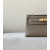 Hermes Kelly Pochette Ostrich Gris Agate (82) Palladium Hardware Dark Brown