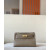 Hermes Kelly Pochette Ostrich Gris Agate (82) Palladium Hardware Dark Brown