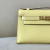 Hermes Kelly Pochette Ostrich Jaune Amber (9D) Gold Hardware Yellow