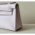 Hermes Kelly Pochette Epsom Gris Asphalte (M8) Palladium Hardware Light Purple