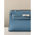 Hermes Kelly Pochette Ostrich Rouge Sellier (0G) Gold Hardware Blue