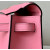 Hermes Kelly Pochette Epsom Vert Amande (63) Palladium Hardware Pink
