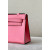 Hermes Kelly Pochette Epsom Vert Amande (63) Palladium Hardware Pink
