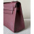Hermes Kelly Pochette Ostrich Vert Criquet (3I) Gold Hardware Burgundy Red
