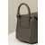 Hermes Lindy Mini Clemence Beton (8L) Palladium Hardware Dark Brown