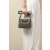 Hermes Lindy Mini Clemence Beton (8L) Palladium Hardware Dark Brown