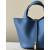 Hermes Picotin Lock 18 Clemence and Ostrich Chai (0M) and Vanille(Y1) Palladium Hardware Blue