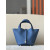 Hermes Picotin Lock 18 Clemence and Ostrich Gris Meyer(0L) and Vanille(Y1) Palladium Hardware Blue