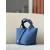 Hermes Picotin Lock 18 Clemence and Ostrich Gris Meyer(0L) and Vanille(Y1) Palladium Hardware Blue