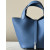 Hermes Picotin Lock 18 Clemence and Ostrich Gris Meyer(0L) and Vanille(Y1) Palladium Hardware Blue